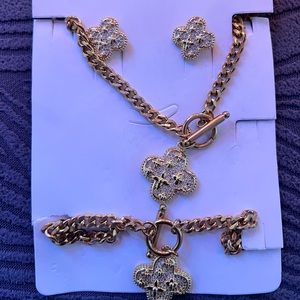 Chain, Bracelet and earrings set